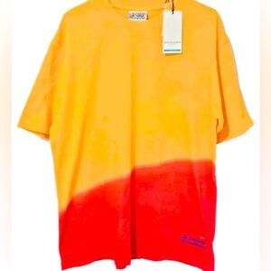 Scotch & Soda Men's Tie Dye Organic Cotton T-Shirt in Orange-Size XL